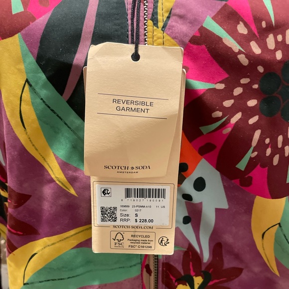 NWT Scotch & Soda Printed reversible bomber jacket - Picture 5 of 7